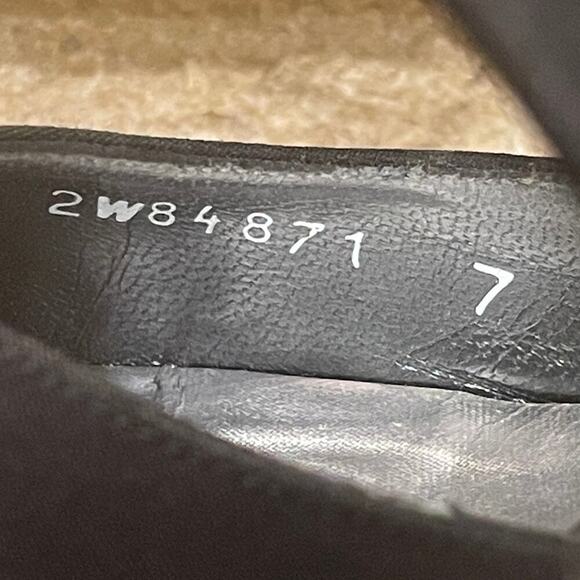 Stuart Weitzman 7 Black Satin Strappy Heels | Rhinestone Circle, Spain Y2K - Picture 8 of 13